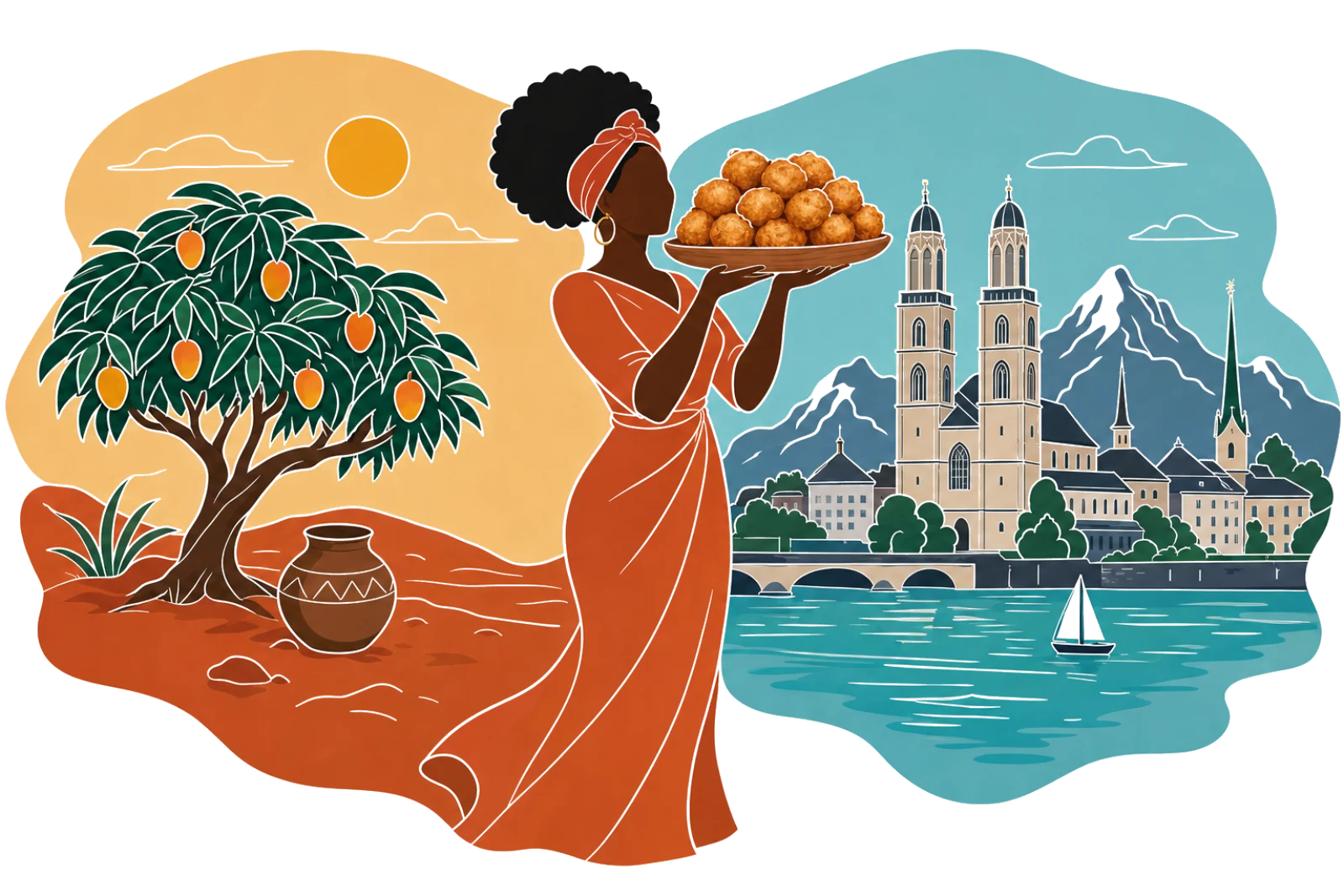 Illustration: from Cameroon to Zurich